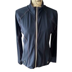 Athleta Navy Blue Zip Up Jacket Sz M